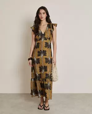 VESTIDO MANGA VOLANTE