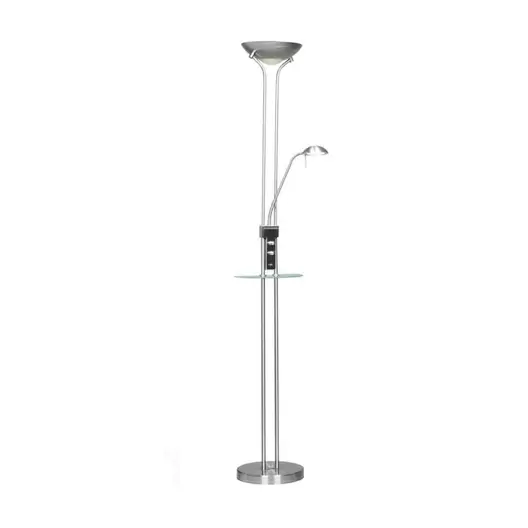 Lámpara de pie Alari Usb+mesa Níquel LED 18W +5W 480LM+1700LM 3000k +4000k estilo moderno