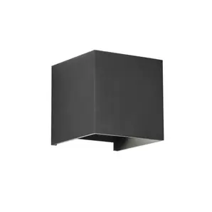 Aplique Cube Antracita LED 10W 4000K 700LM IP54 estilo moderno