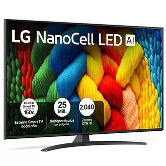 Televisor NANOCELL 65" 4K LG 65NANO81A6A WebOS25 Clase F
