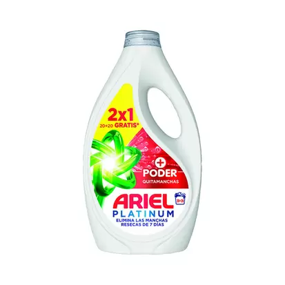 Detergente Ariel Platinum 20+20 lavados