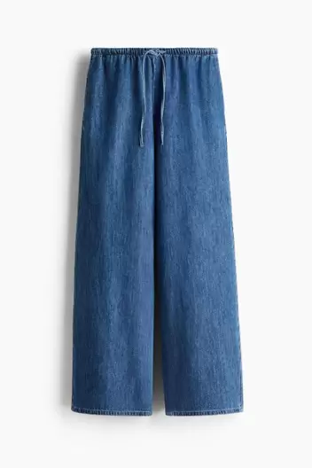Pantalón denim con cordón de ajuste