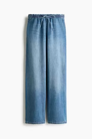 Pantalón denim con cintura elástica