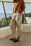 PLEATED PINSTRIPE TROUSER
