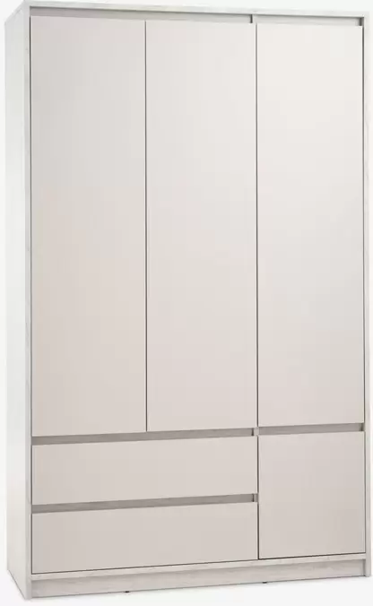 BILLUNDArmario BILLUND 119x193 4 puertas 2 cajones travertino/beis