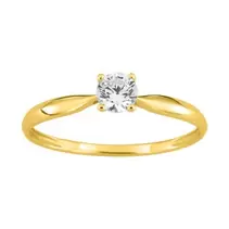 Anillo de oro amarillo 9k solitario con circonita Oro Vivo