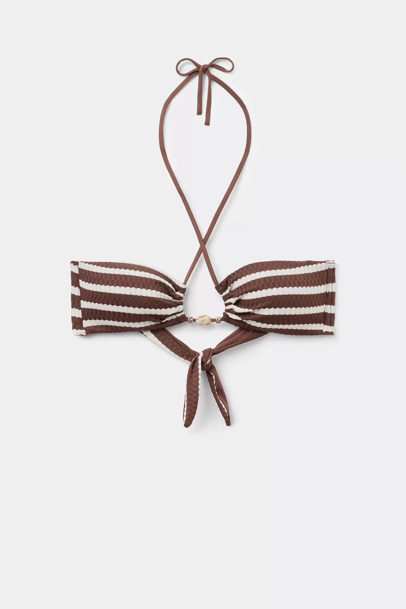 Sujetador de Bikini Brasier con Relleno Extraíble Desert Stripes