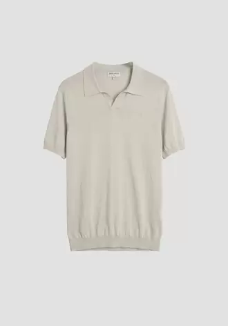 SLIM FIT POLO SHIRT IN SOFT SILK AND TENCELL BLEND YARN