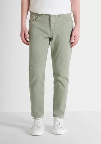 VAQUEROS TOBILLEROS SLIM FIT «ARGON» DE TEJIDO VAQUERO DE COLOR