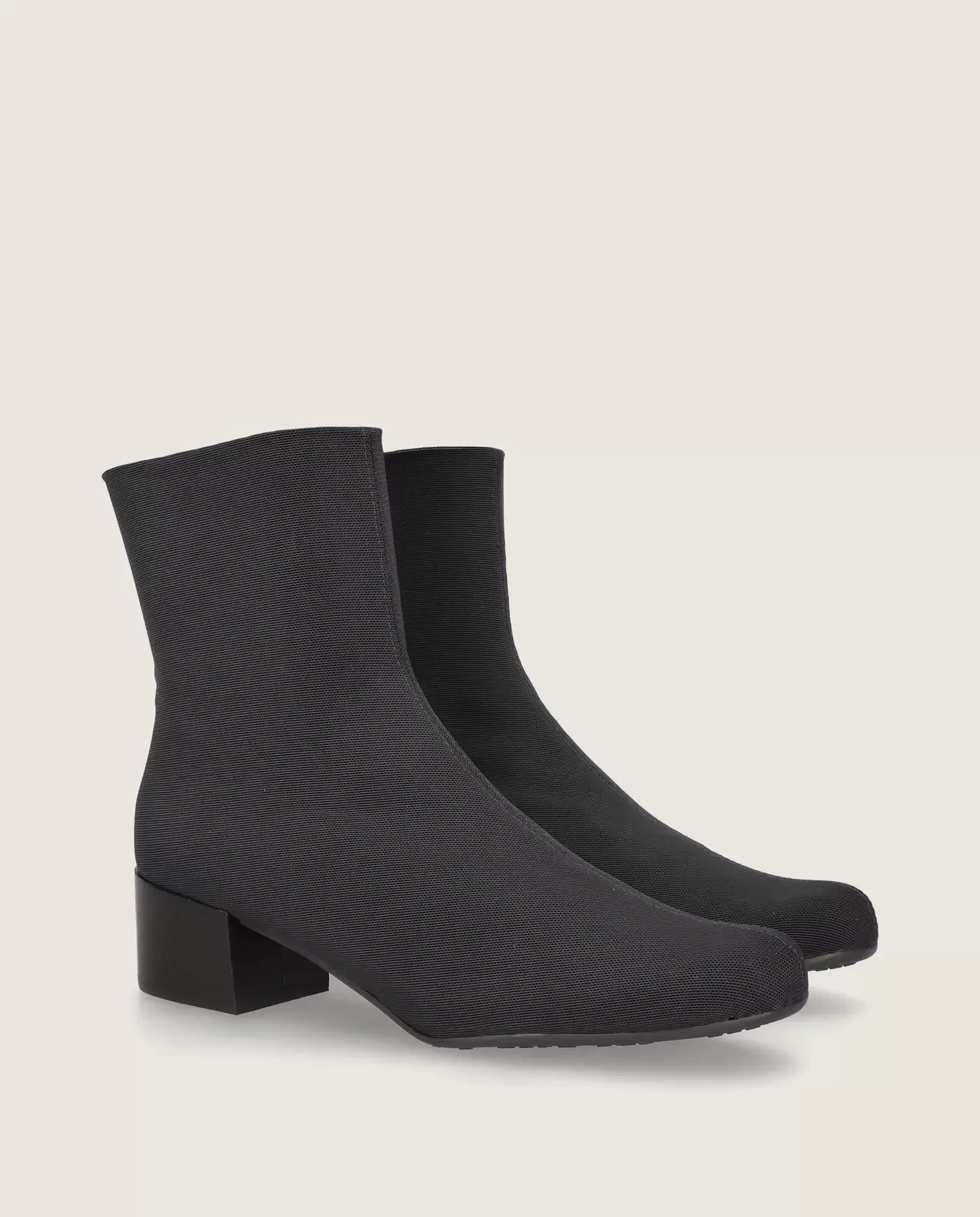 Milan Black Woven Ankle Boots