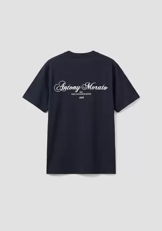 CAMISETA DE AJUSTE RELAJADO EN JERSEY DE ALGODÓN CON DOBLE ESTAMPADO