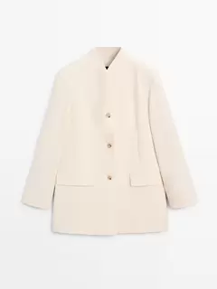 Americana cuello subido satinada