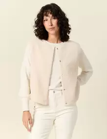 Gilet sans manches réversible creme femme