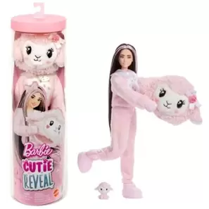 Barbie muñeca Cutie Reveal lazos dulces oveja rosa