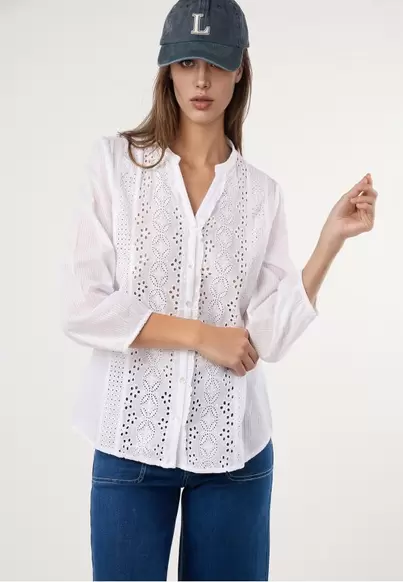 Blusa calado BLANCO