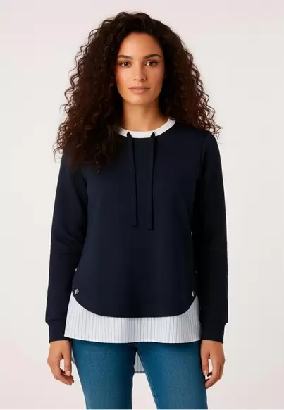 Sudadera faldón AZUL MARINO