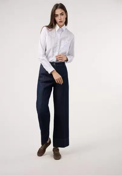 Pantalón denim.Traje AZUL