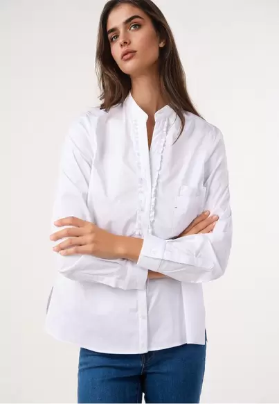 Blusa volante BLANCO
