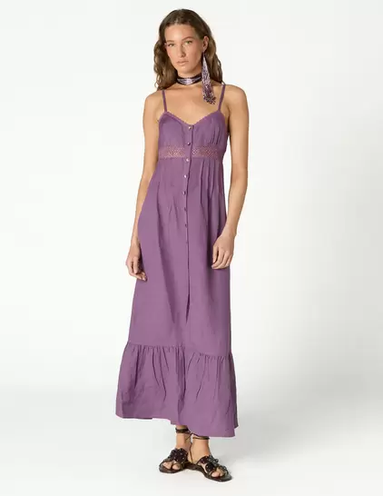 VESTIDO JARETAS TIRANTES MORADO