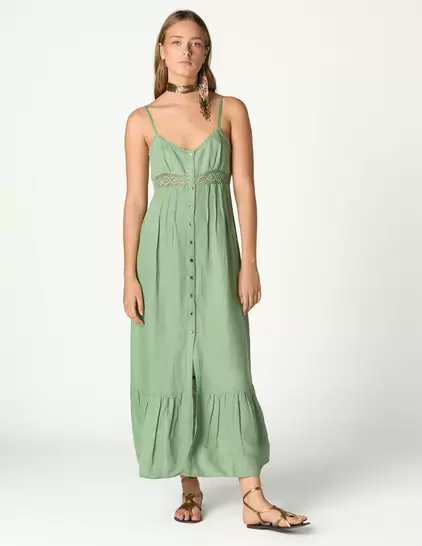 VESTIDO JARETAS TIRANTES VERDE