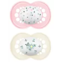 MAM Chupete Original Rosa Brillante +6m 2 uds