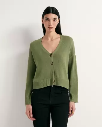 Chaqueta efecto lino