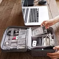 Generic Large Grey Waterproof Cable Organizer Bag for Electronic Accessories