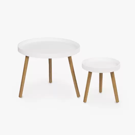 HOME DECÓ SET 2 MESAS AUXILIARES REDONDAS