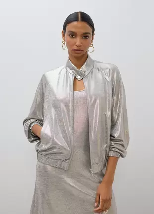 Laminated sweatshirt