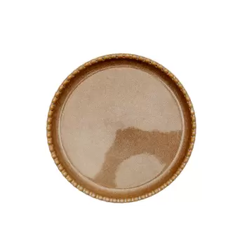 Plato gres marrón