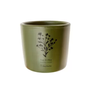 Vela cerámica verde