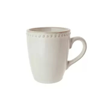 Mug gres esmaltado blanco