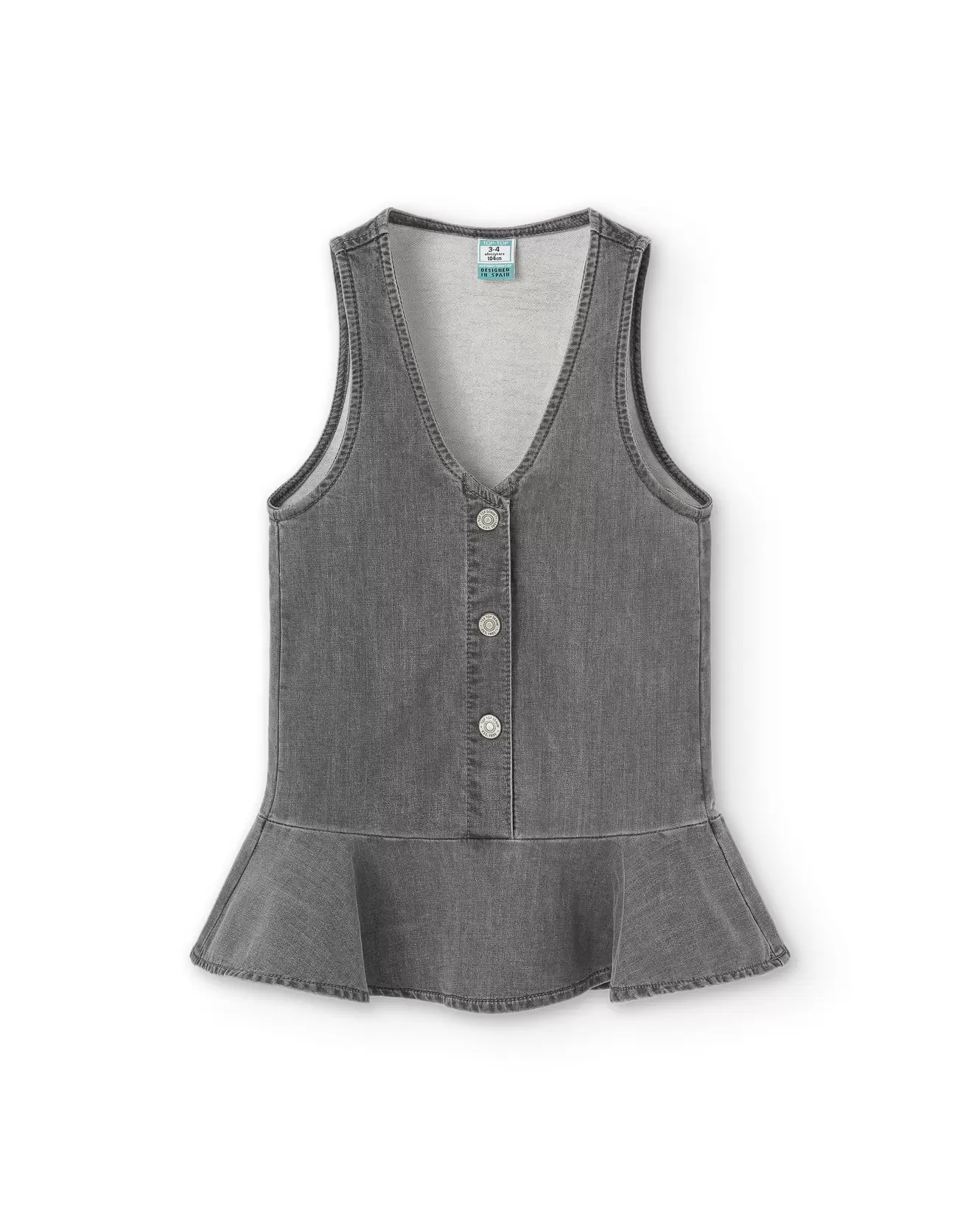 Vestido pichi denim en gris