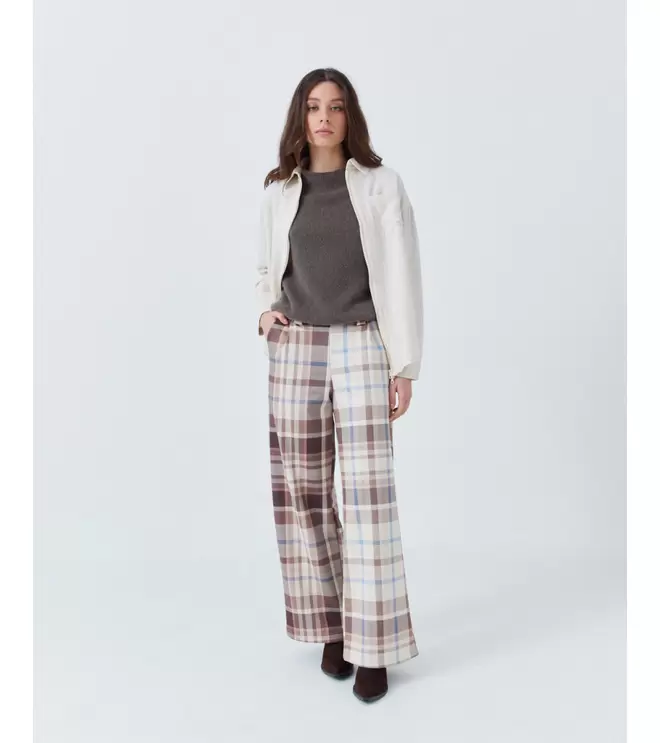 PANTALÓN WIDE LEG A CUADROS