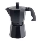 Cafetera italiana Lungo negra 6 tazas Culinarium