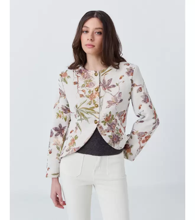 CHAQUETA FLORES LUREX
