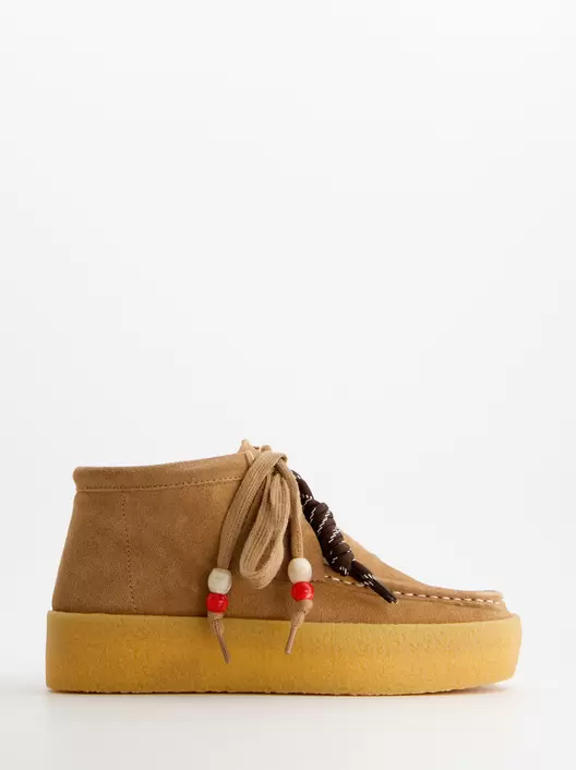Boho suede ankle boots with platform - ULK Chester