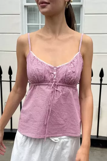 Product Name:Tiffany Gingham Top