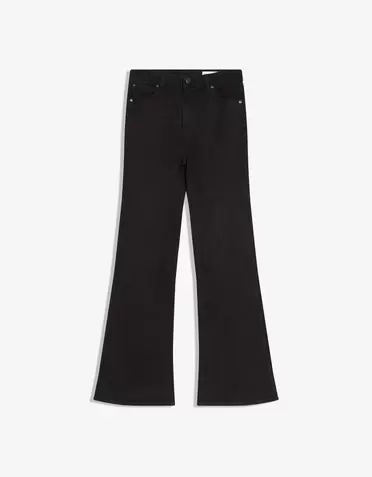 Jeans flare tiro alto