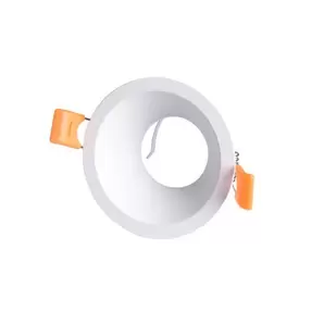 Empotrable de techo Living redondo en aluminio blanco 1XGU10  estilo moderno 8cm Ø