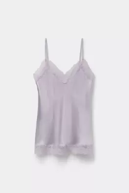 Top lencero con encaje y seda