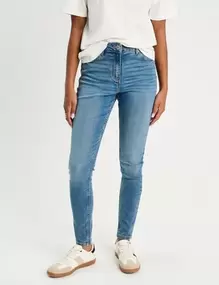 Jean skinny push-up taille standard denim double stone femme