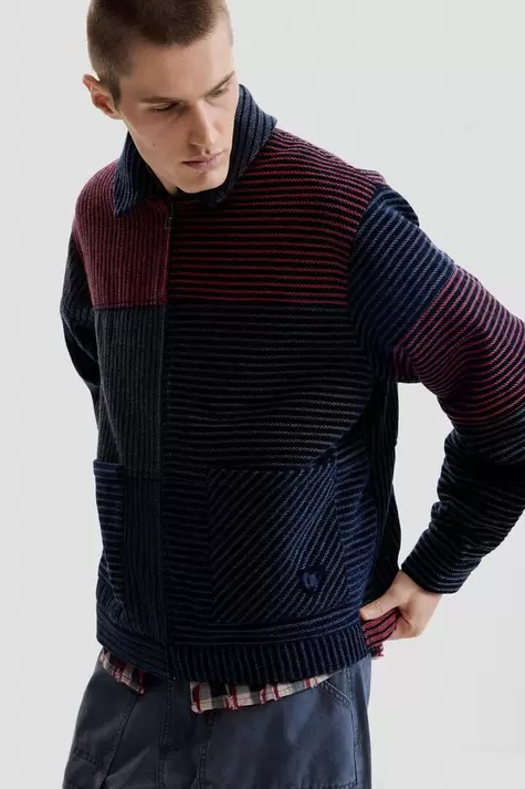 Abrigo chenilla bloques