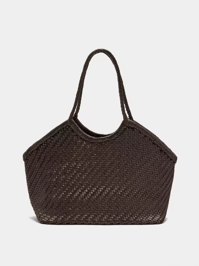 Bolso shopper de piel trenzada