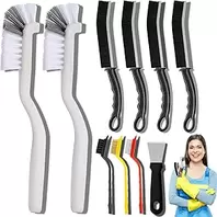 10 Pack Crevice Cleaning Brush Set - Hard Bristle Crevice Cleaning Brush, Multifunctional Brush for Home, Bathroom, Kitchen, Window Rail, Tub, Vehicle, Faucets, Bowl