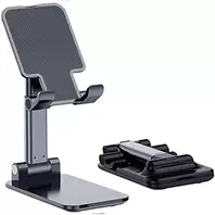 Black, the adjustable angle and height of the mobile phone holder are suitable for all mobile phones and can be folded for office use