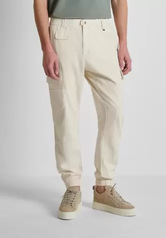 PANTALONES REGULAR FIT «MAXIM» DE SUAVE SARGA DE ALGODÓN