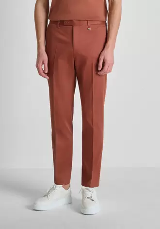 PANTALONES REGULAR FIT «JULIAN» DE SARGA DE ALGODÓN Y LYOCELL