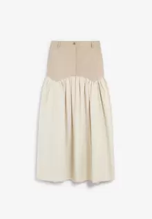 FALDA MIDI CONTRASTE
