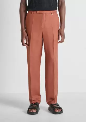 PANTALONES RELAXED FIT «EVAN» DE MEZCLA DE LINO Y VISCOSA SLUB